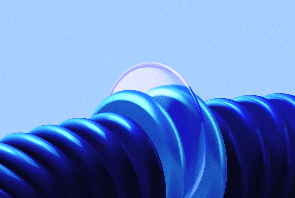formes circulaires bleues en spirale sur fond bleu clair design abstrait et dynamique
